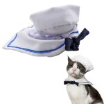 1 lot de casquettes en coton pour homme animal chat, chien, avec noeud papillon, costume de marin de ...