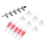 1 jeu de 5 répartiteurs de contrôle du débit d'air pour aquarium avec 6 ventouses et 5 clapets pour pompe ... 1 jeu de 5 répartiteurs de contrôle du débit d'air pour aquarium avec 6 ventouses et 5 clapets pour pompe ...