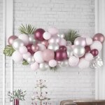1 kit d�coration 50 ballons en nuage rose, prune, perle. . . ref / 22770 (feuilles non incluses)