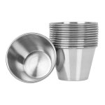 1 paquet de 10 - tasses  sauce  condiments en acier inoxydable bross de qualit suprieure pots ...