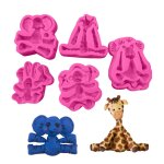 1 pc elephant girafe zoo animal jungle monde lion singe silicone moule gateau dentelle decoration fondant ... 1 pc elephant girafe zoo animal jungle monde lion singe silicone moule gateau dentelle decoration fondant ...