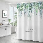 1 rideau de douche mignon, imperm�able, lavable en machine, s�chage rapide, 180 x 180 cm, pour baignoire ...