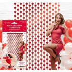 1 rideau rouge décoratif de porte ou mur en coeurs 1 x 2m ref / rfdcr 1 rideau rouge décoratif de porte ou mur en coeurs 1 x 2m ref / rfdcr