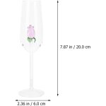 1 verres a vin avec rose a l'intrieur verres a vin ros romantiques uniques de style europen verre ...