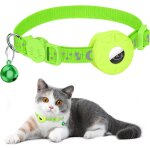 (1 vert, traceur non inclus) collier airtag pour chat, collier r�fl�chissant pour chat avec fermeture ...