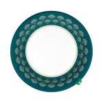 10 assiettes en carton 23 cm eventail floral