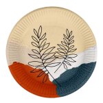 Paris prix - lot de 10 assiettes en carton abstract 23cm multicolore Paris prix - lot de 10 assiettes en carton abstract 23cm multicolore