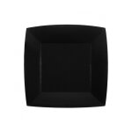 10 assiettes carton bio carrees 23cm noir