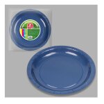 10 assiettes carton bio rond 20cm bleu marine
