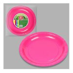 10 assiettes carton bio rond 20cm rose fuchsia