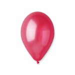 10 ballons latex metallises rouge bio 30