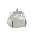 10 ballotins carton botanique 5x7cm vert de gris