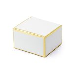 10 botes carton blanc bord dore 6x3. 5x5. 5cm