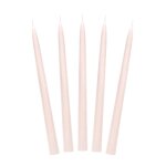 10 bougies flambeaux conique 5h 24cm nude