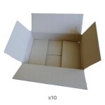 10 cartons d'emballage 31 x 21 x 7, 5 cm