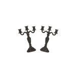 10 confettis chandelier en bois 3, 5x5cm noir 10 confettis chandelier en bois 3, 5x5cm noir