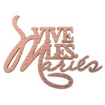 10 decorations vive les maries bois 6x4. 4cm