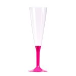 10 fltes a champagne rutilisables 13cl pied fuchsia