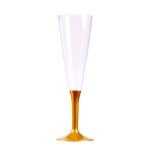 10 fltes a champagne rutilisables 13cl pied or
