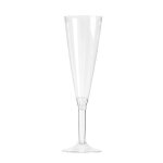 10 fltes a champagne rutilisables 13cl pied transparent
