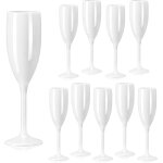 10 fl�tes a champagne en acrylique incassables 21 cm
