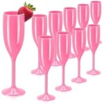 10 fl�tes a champagne en acrylique r�utilisables 21 cm
