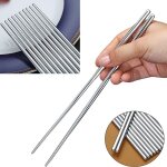 10 paires de baguettes rutilisables, baguettes mtalliques en acier inoxydable