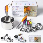 10 pieces cuilleres a mesurer en acier inoxydable avec tasses a mesurer graduées cuilleres a mesurer ... 10 pieces cuilleres a mesurer en acier inoxydable avec tasses a mesurer graduées cuilleres a mesurer ...