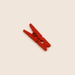 10 pinces a linge bois 2. 5cm rouge