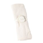 10 ronds de serviette carton bapteme 5cm creme