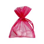 10 sacs en organza 7. 5x10cm fuchsia