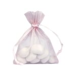 10 sacs organza 7. 5x10cm rose pale