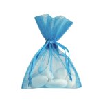 10 sacs organza 7. 5x10cm turquoise