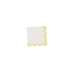 10 serviettes papier raye dolce vita 33cm jaune