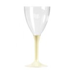 10 verres a vin reutilisables 16cl pied ivoire