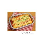 100 barquettes rectangulaire aluminium 144x119x40mm