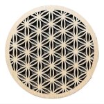 10pcs fleur de vie coup beermat tapis de terrain bois sous - verres isolation dessous de verre dcoration ...