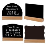 (10pcs)mini tableaux noirs en bois, etiquette ardoises double face, tableau craie rectangle avec support, ...