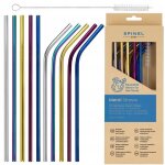 10x spinelsoda pailles en métal tubes a boire réutilisables + nettoyant 10x spinelsoda pailles en métal tubes a boire réutilisables + nettoyant