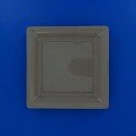 12 assiettes a dessert carres rutilisables 18cm taupe