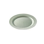 12 assiettes rondes reutilisables 19cm argent