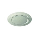 12 assiettes rondes r�utilisables 19cm cristal