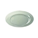 12 assiettes rondes r�utilisables 24cm cristal