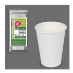 12 gobelets carton biodegradable 33cl blanc