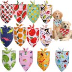 12 pi�ces bandanas pour animaux de compagnie bandana pour chien d'�t� echarpe pour chien hawa�en bavoirs ...