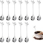 12 pi�ces de cuill�re a caf� en feuille d'acier inoxydable, cuill�re caf�, petite cuill�re a dessert ...