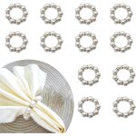 12 pi�ces ronds de serviette?serviettes porte anneaux or fait a la main boucle?rond de serviette d�licat ...