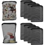 12 pices filtre aquarium de sac avec fermeture eclair, sacs filtrants en maille fine a haut dbit filtration ...