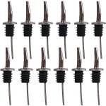 12 verseurs de bec de bouteille en acier inoxydable de premium - vin, liqueur, boissons, cocktails, huile, ...