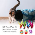 14 pi�ces chat tunnel jouets molaire animal de compagnie puzzle pliable tube de jeu chat b�ton souris ...